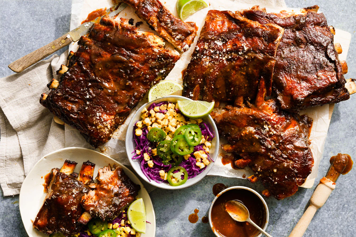 Sticky Coffee Pork Short Ribs - with Pickled Cabbage and Corn Salsa - Image 2