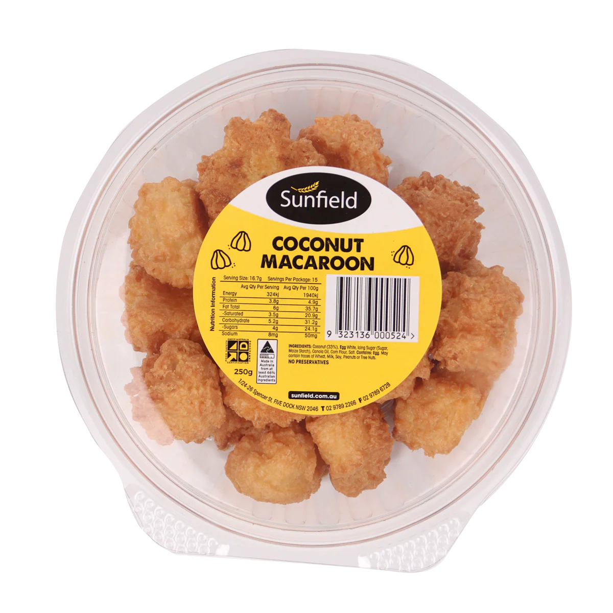 Sunfield Coconut Macaroon 280g