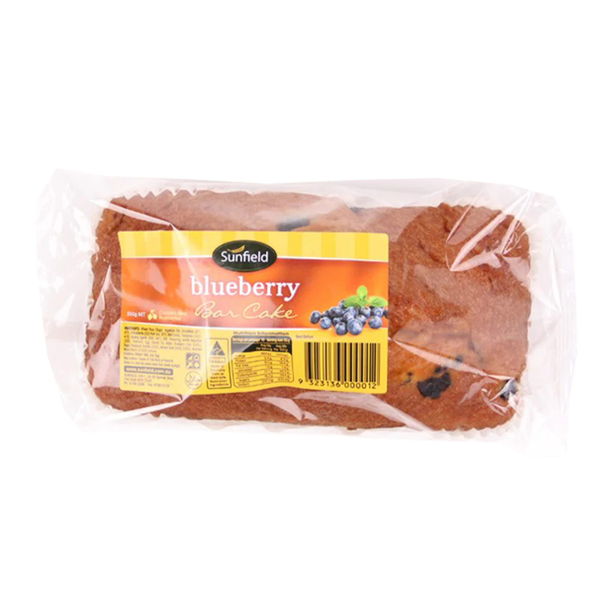 Sunfield Blueberry Bar Cake 500g
