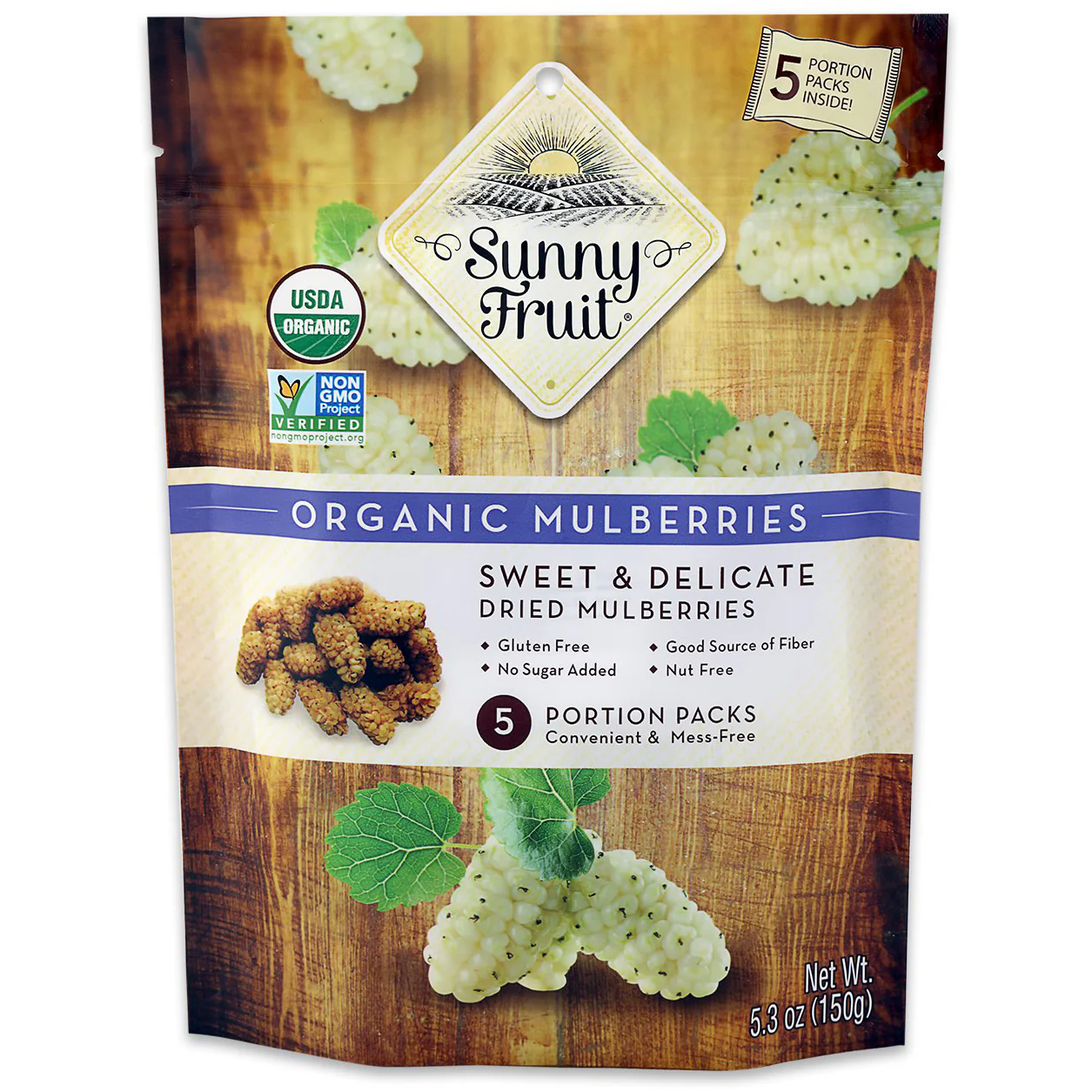 Sunny Fruit Organic Dried Mulberries 150g
