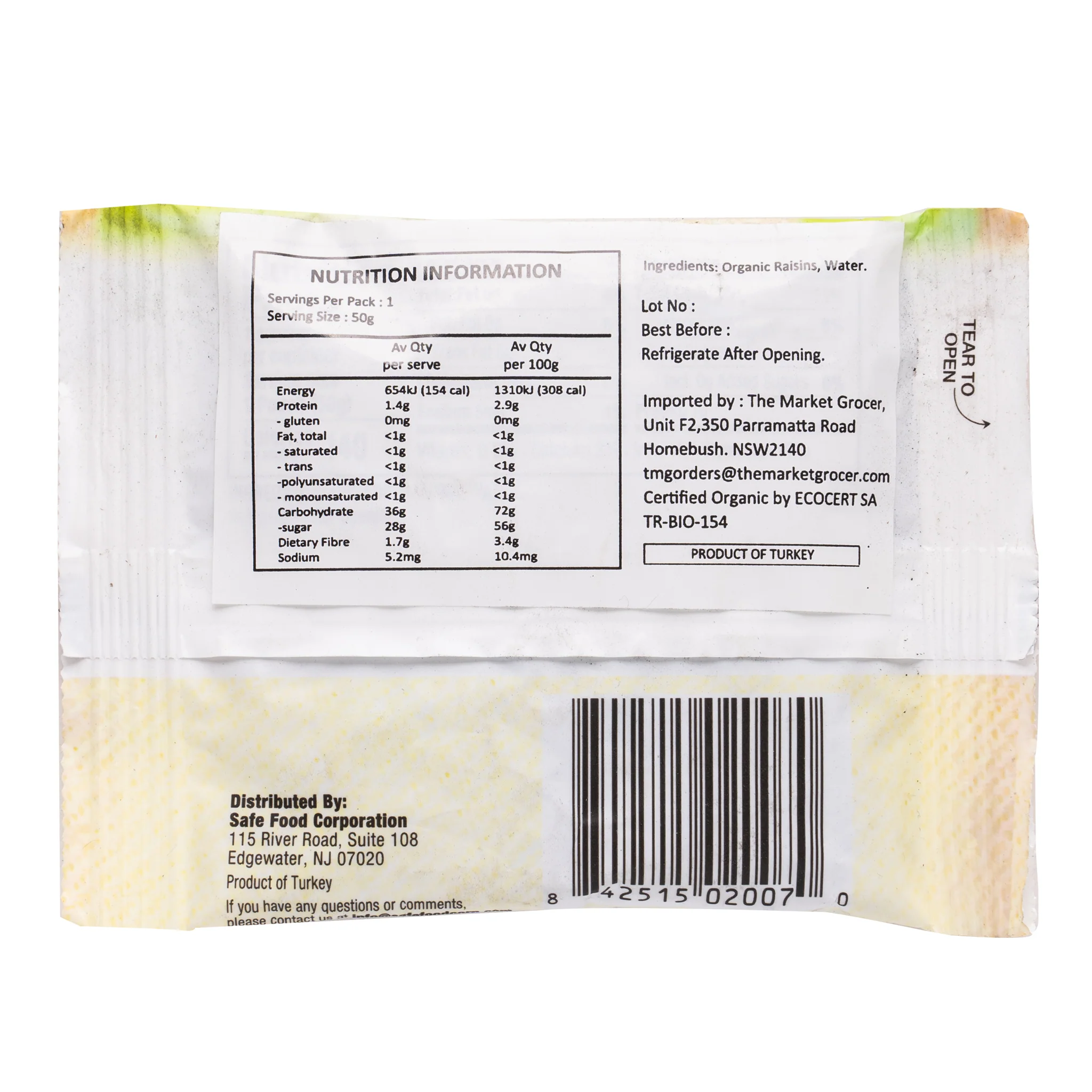Sunny Fruit Organic Dried Raisins 50g - Image 2