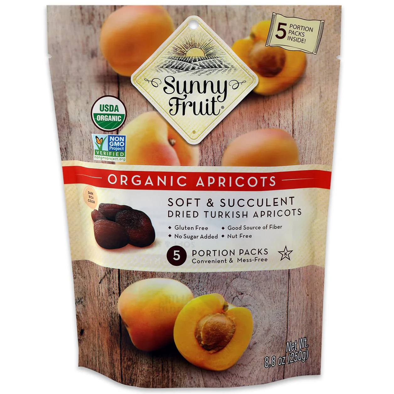 Sunny Fruit Organic Dried Turkish Apricots 250g