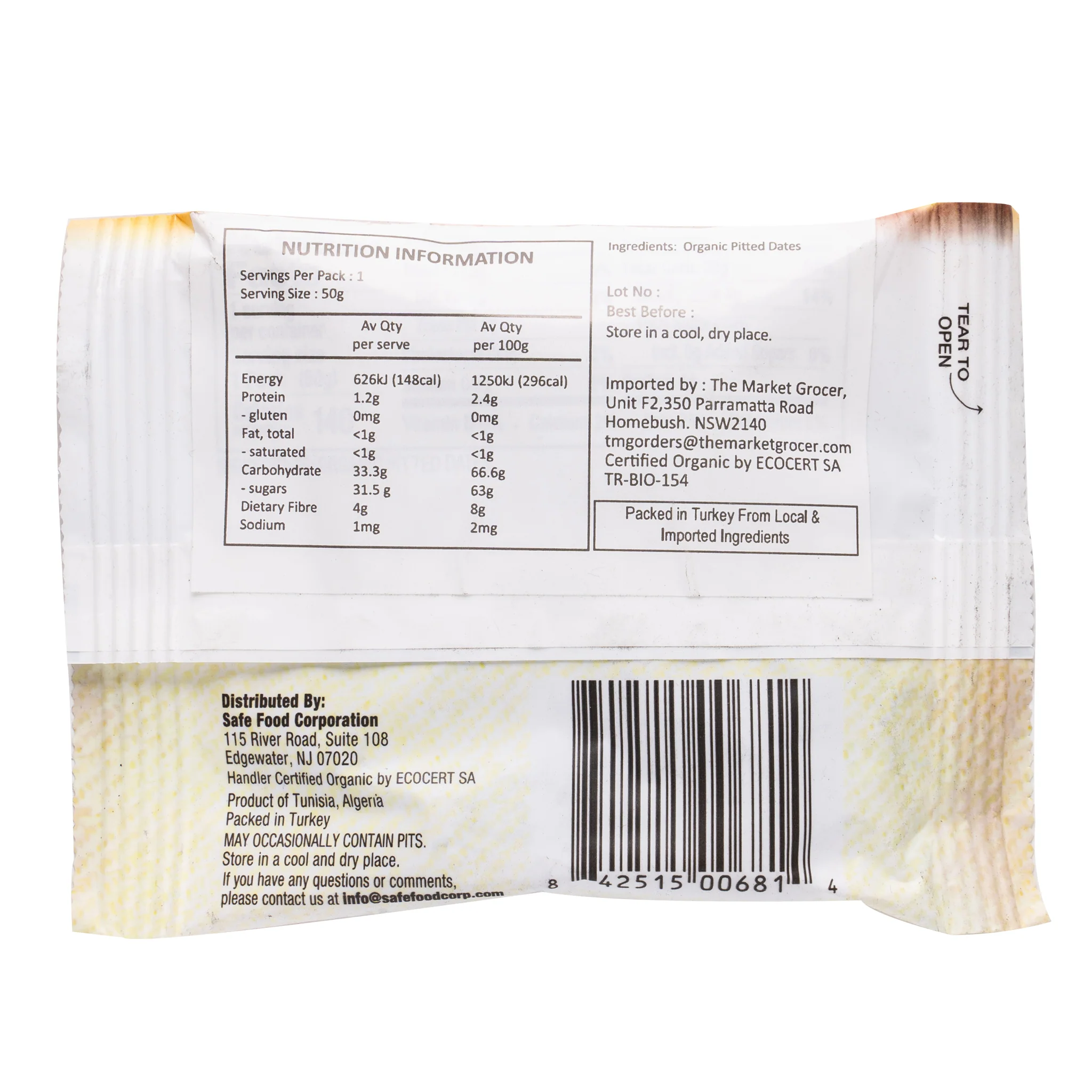 Sunny Fruit Organic Pitted Dates 50g - Image 2