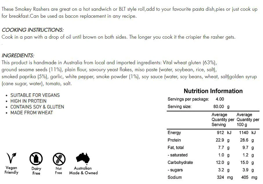 Suzy Spoon's Smokey Rasher 320g - Image 3