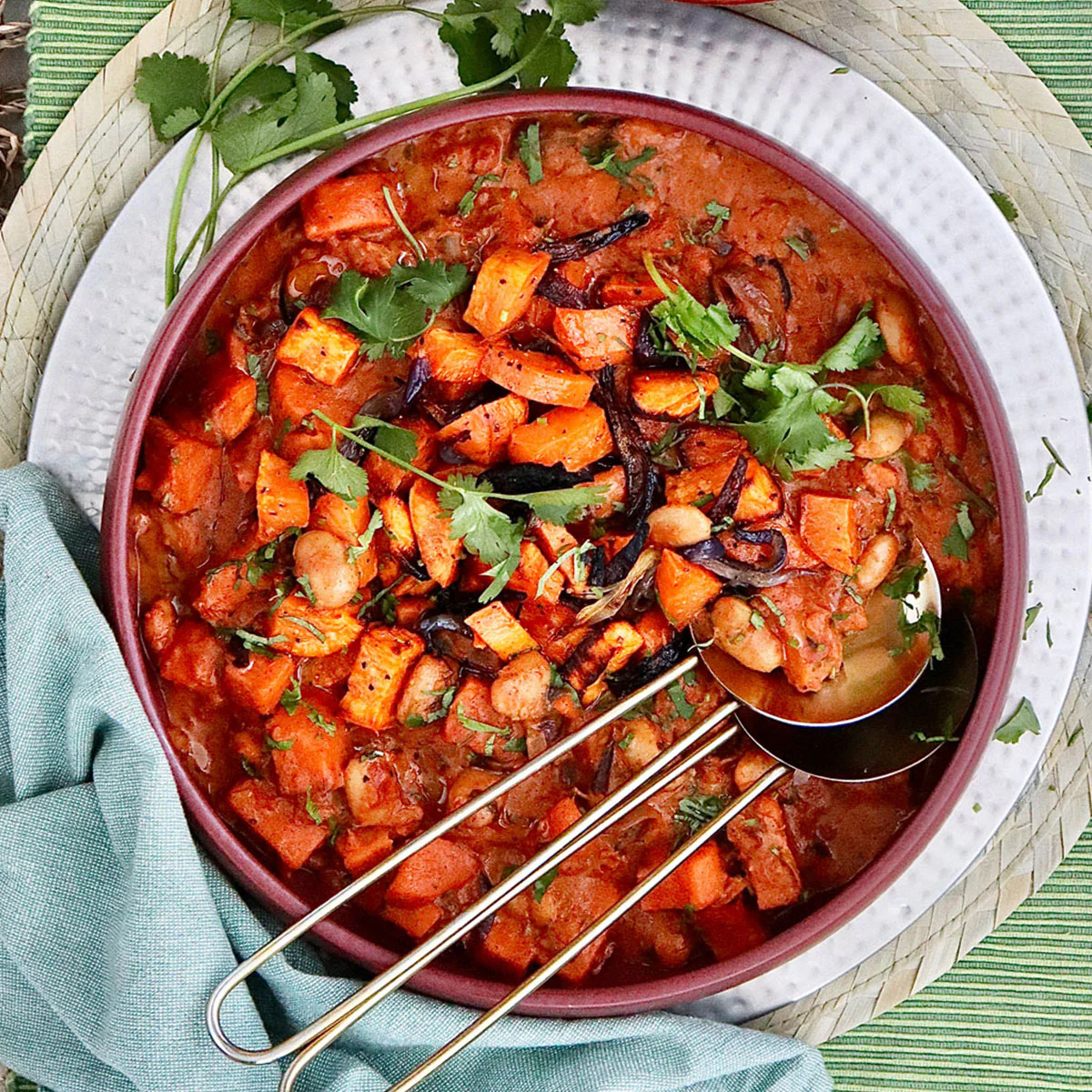 Imperfect Sweet Potato Tikka Masala - with Butter Beans and Basmati Rice
