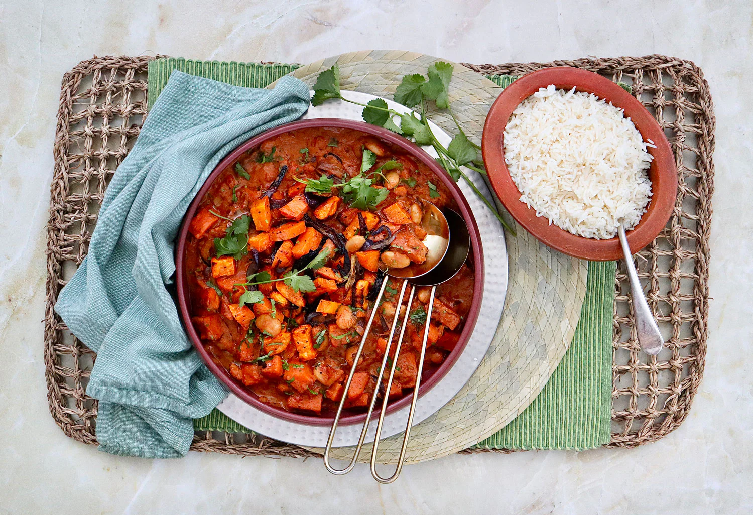 Imperfect Sweet Potato Tikka Masala - with Butter Beans and Basmati Rice - Image 2