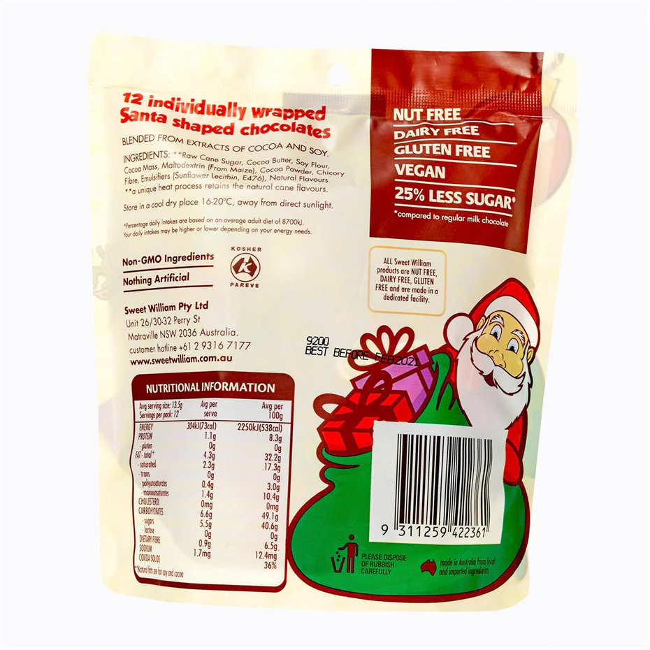 Sweet Williams Chocolate Santa Bag 155g - Image 2