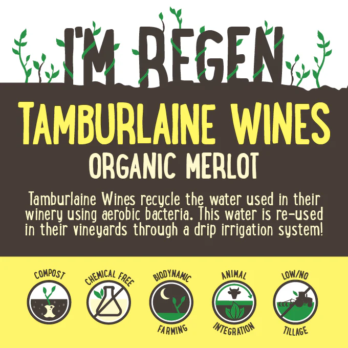 Tamburlaine Organic Merlot Orange and Central Ranges NSW 750ml - Image 2