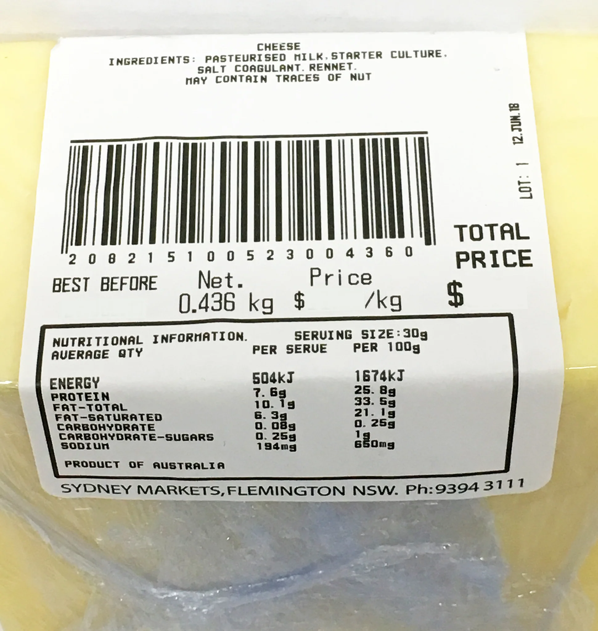 Australian Tasty Cheddar Cheese 500-610g - Image 2