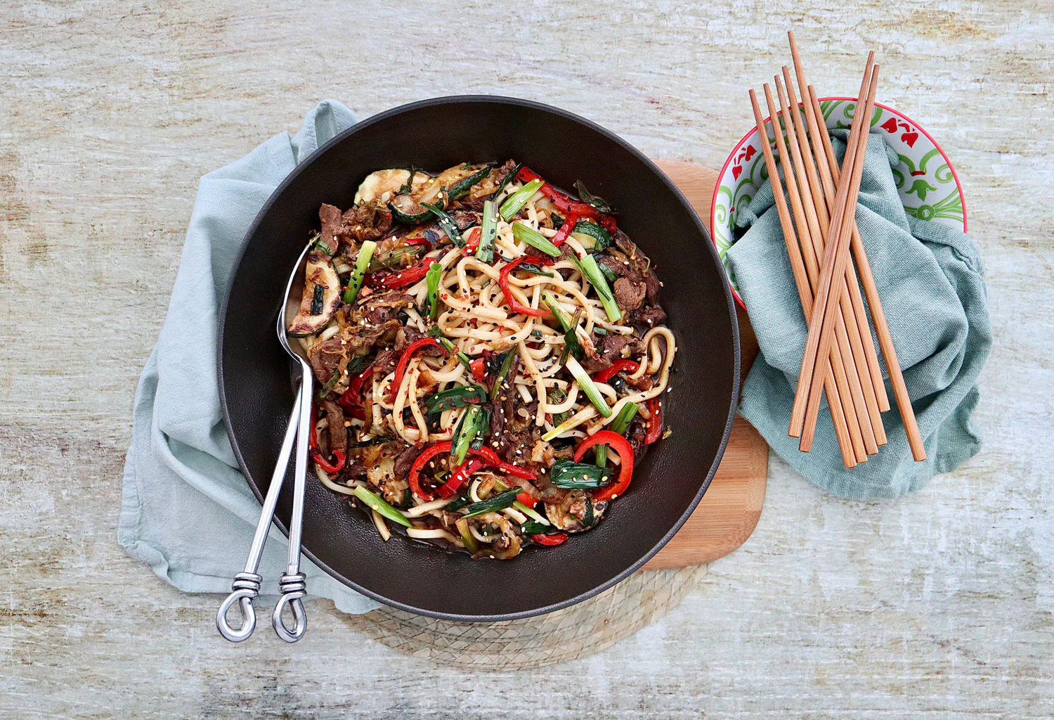 Teriyaki Beef And Udon Noodles Stir Fry - Image 2