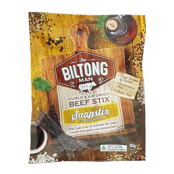 The Biltong Man Beef Snapstix 80g