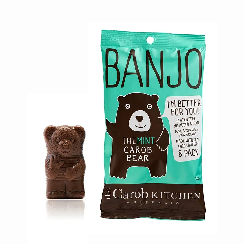 The Carob Kitchen Banjo Carob Bear Mint x8 120g
