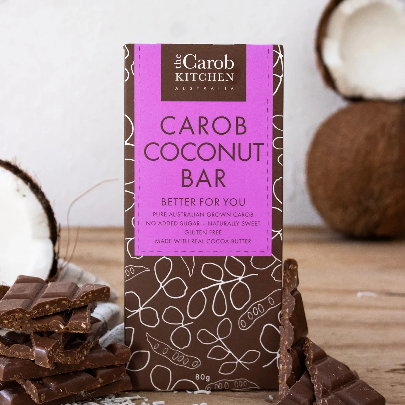 The Carob Kitchen Chocolate Coconut 80g - Image 2