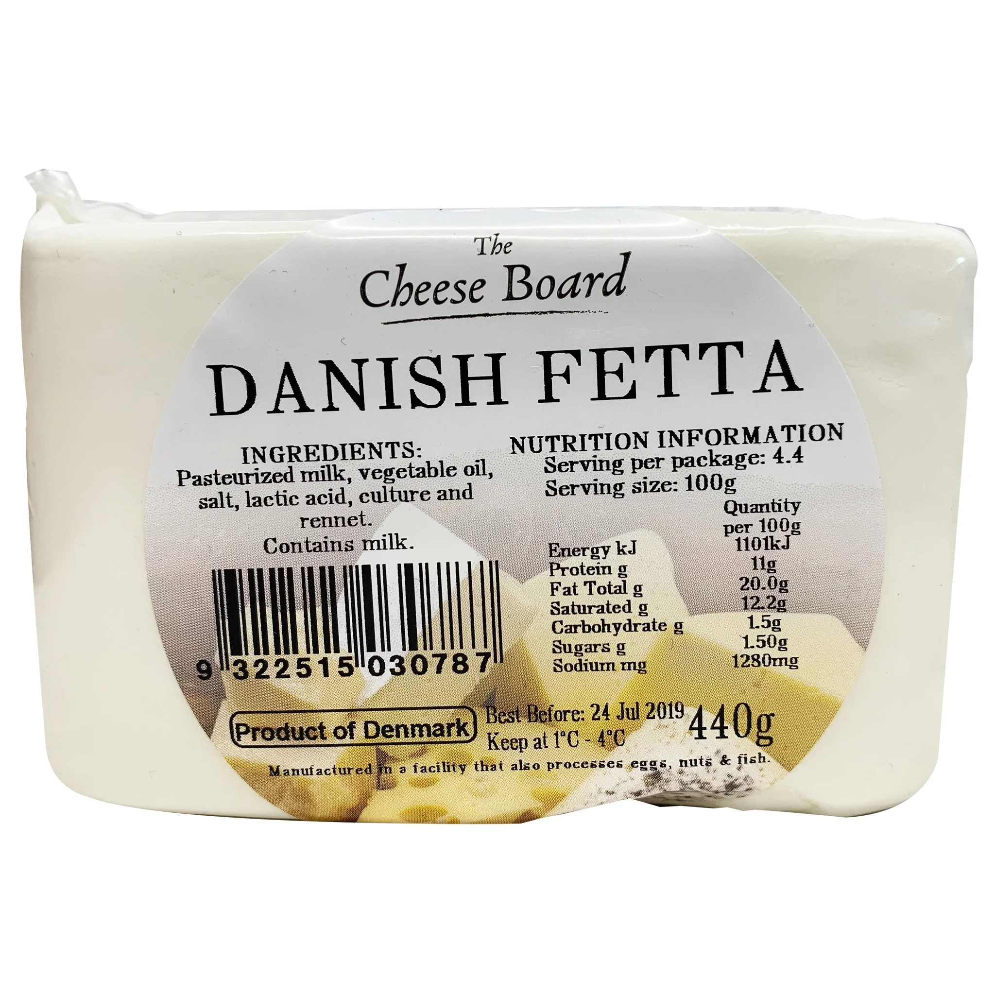The Cheese Board Danish Fetta Cheese 440g - Image 3