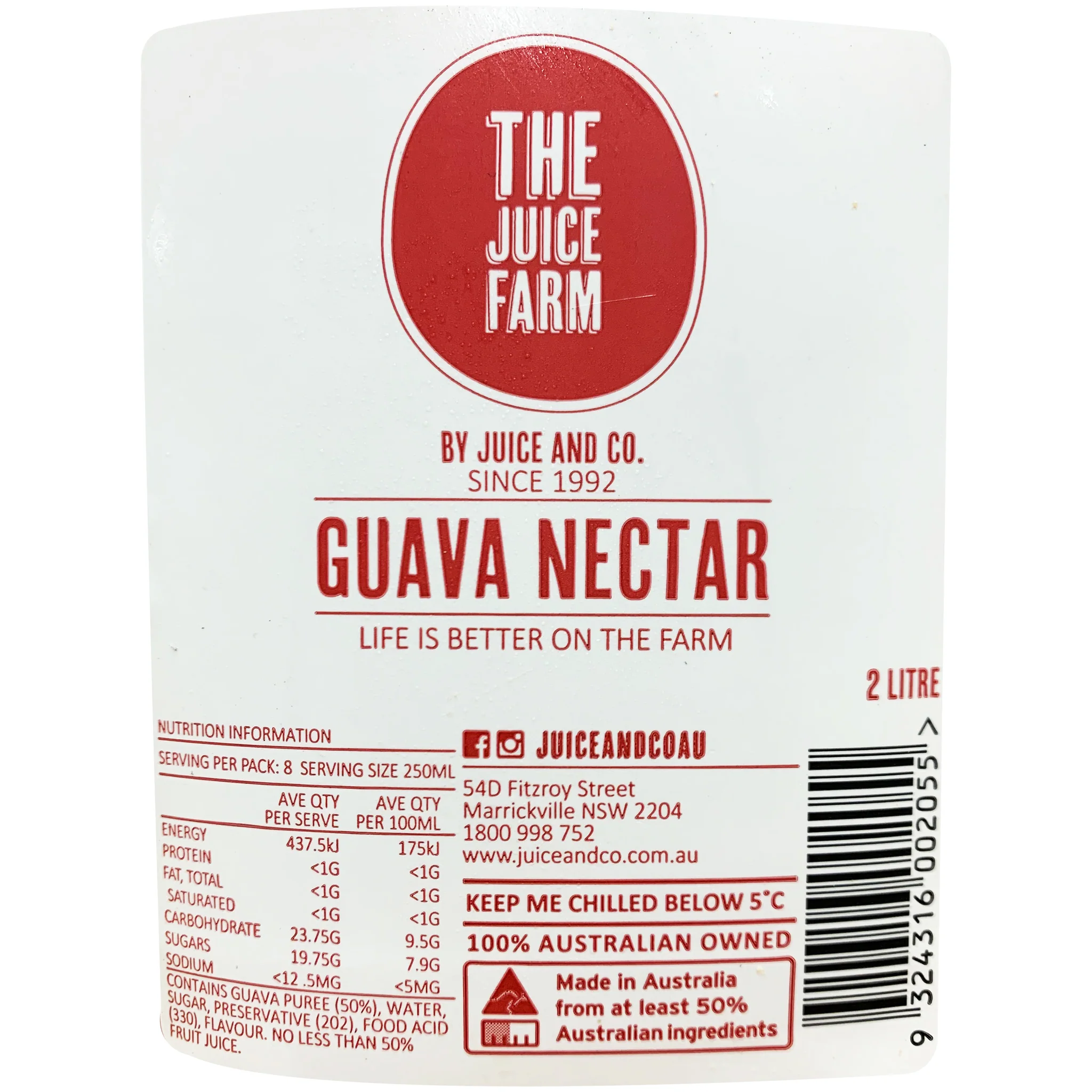 The Juice Farm Guava Nectar Juice 2L - Image 2
