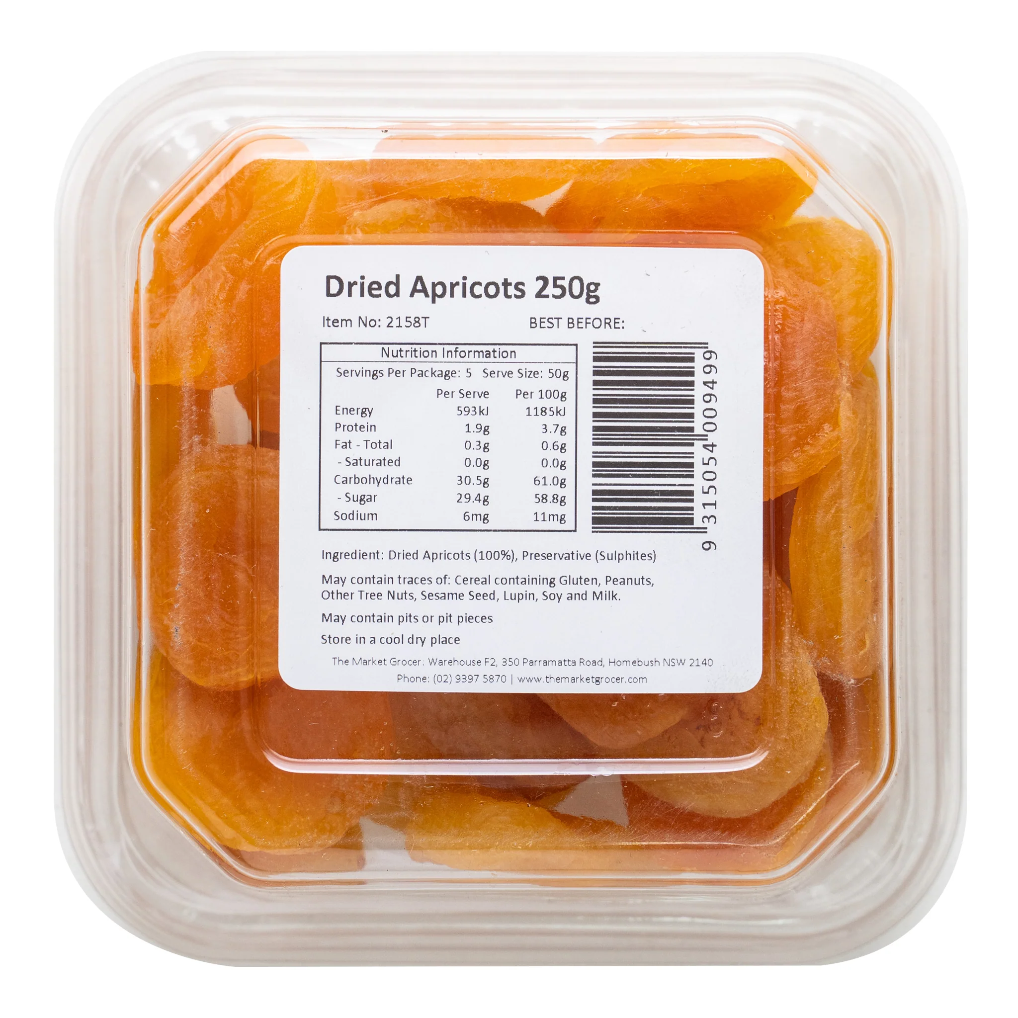 The Market Grocer Apricots Dried 250g - Image 2