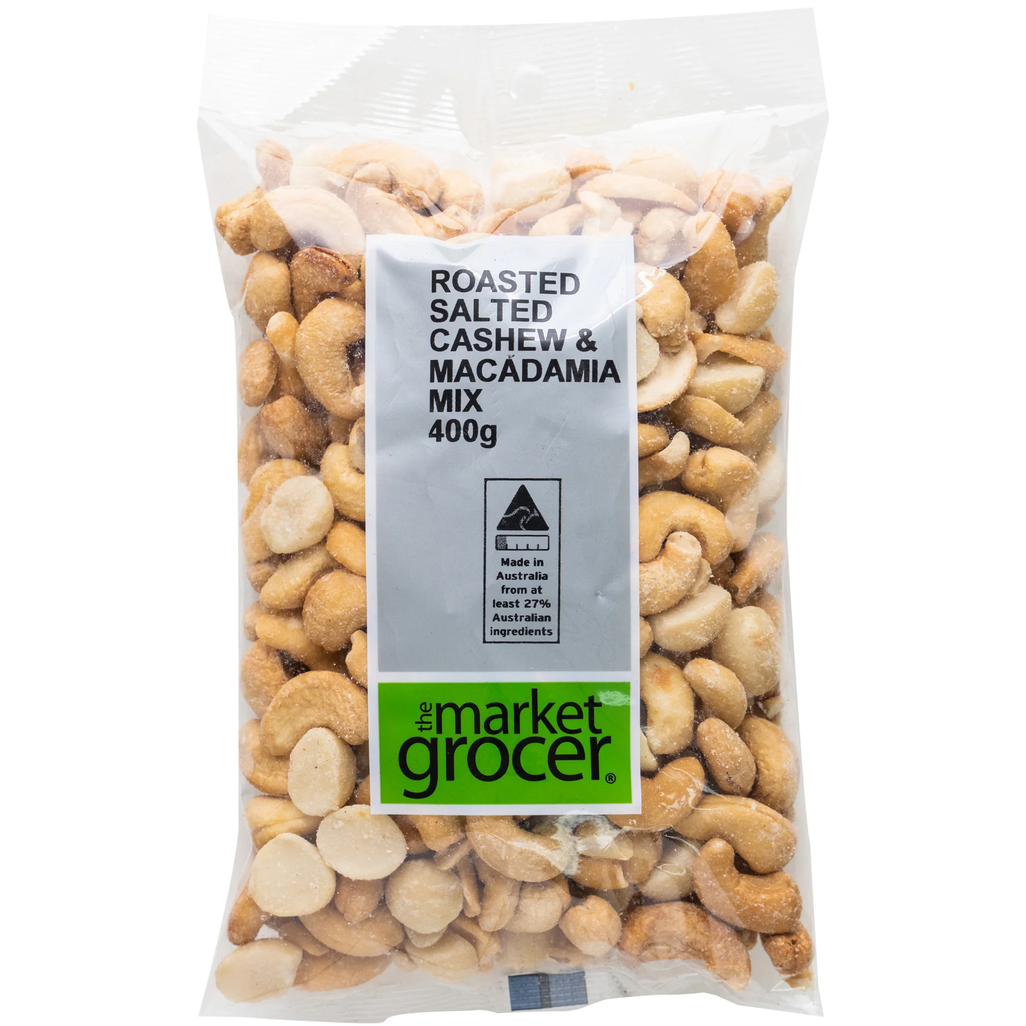 The Market Grocer Cashew and Macadamia Mix Roasted Salted 400g