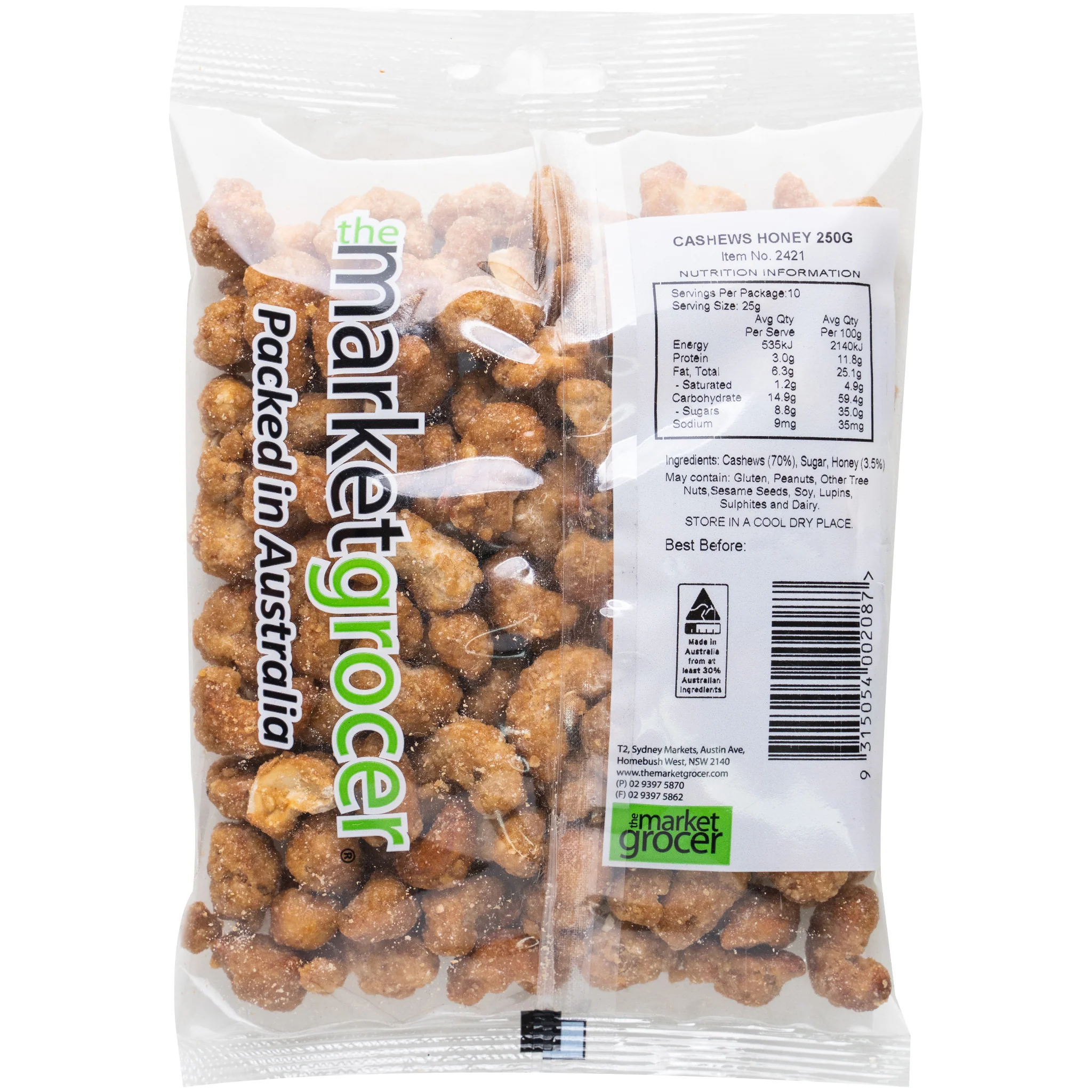 The Market Grocer Cashews Honey 250g - Image 2