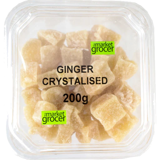 The Market Grocer Ginger Crystallised 200g