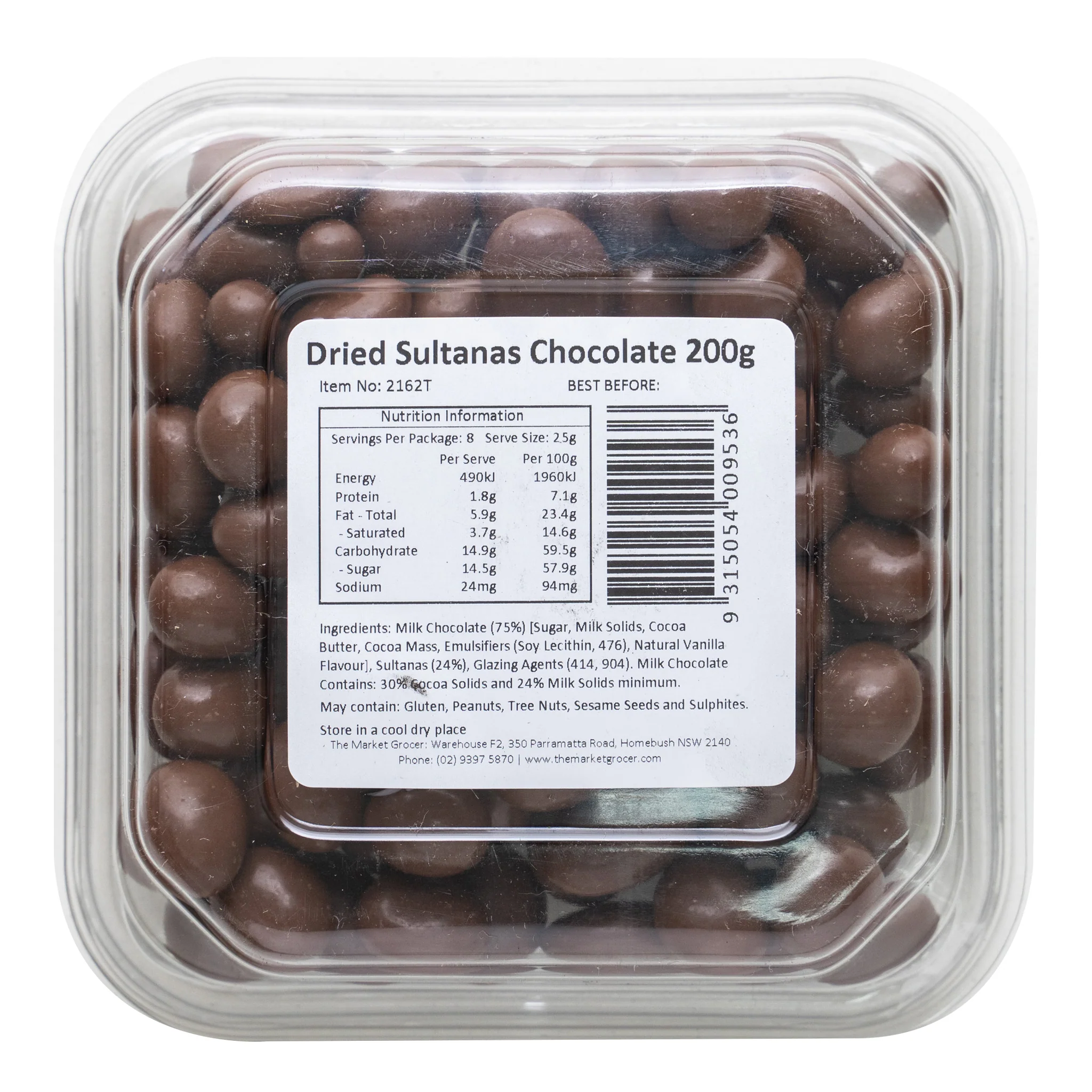 The Market Grocer Dried Sultanas Chocolate 200g - Image 2