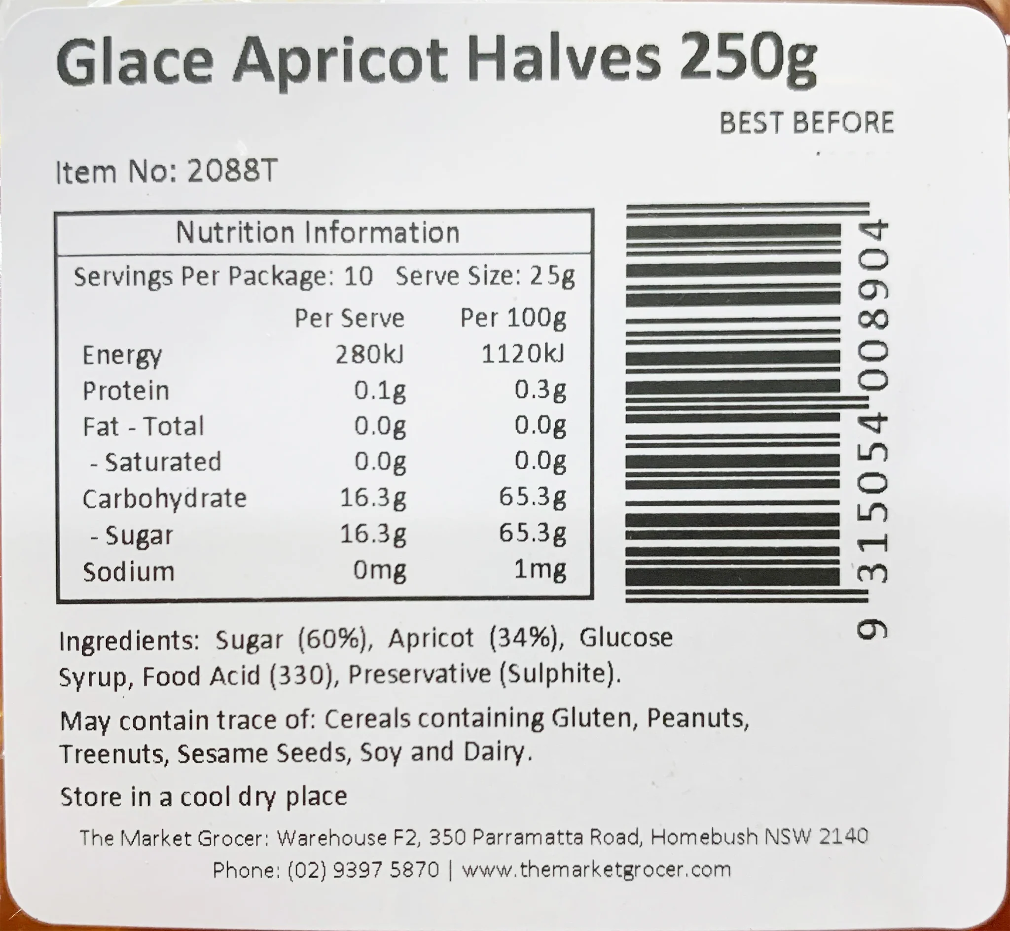 The Market Grocer Glace Apricot Halves 250g - Image 2