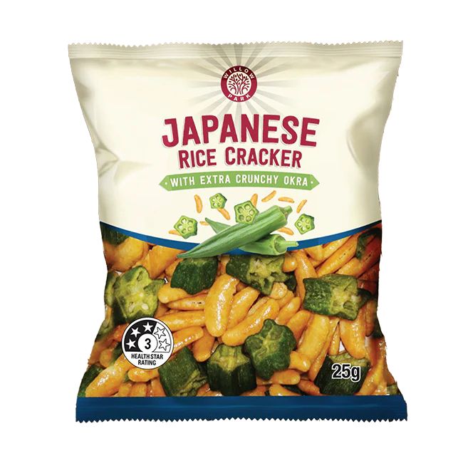 The Market Grocer Japanese Rice Crackers Okra 150g