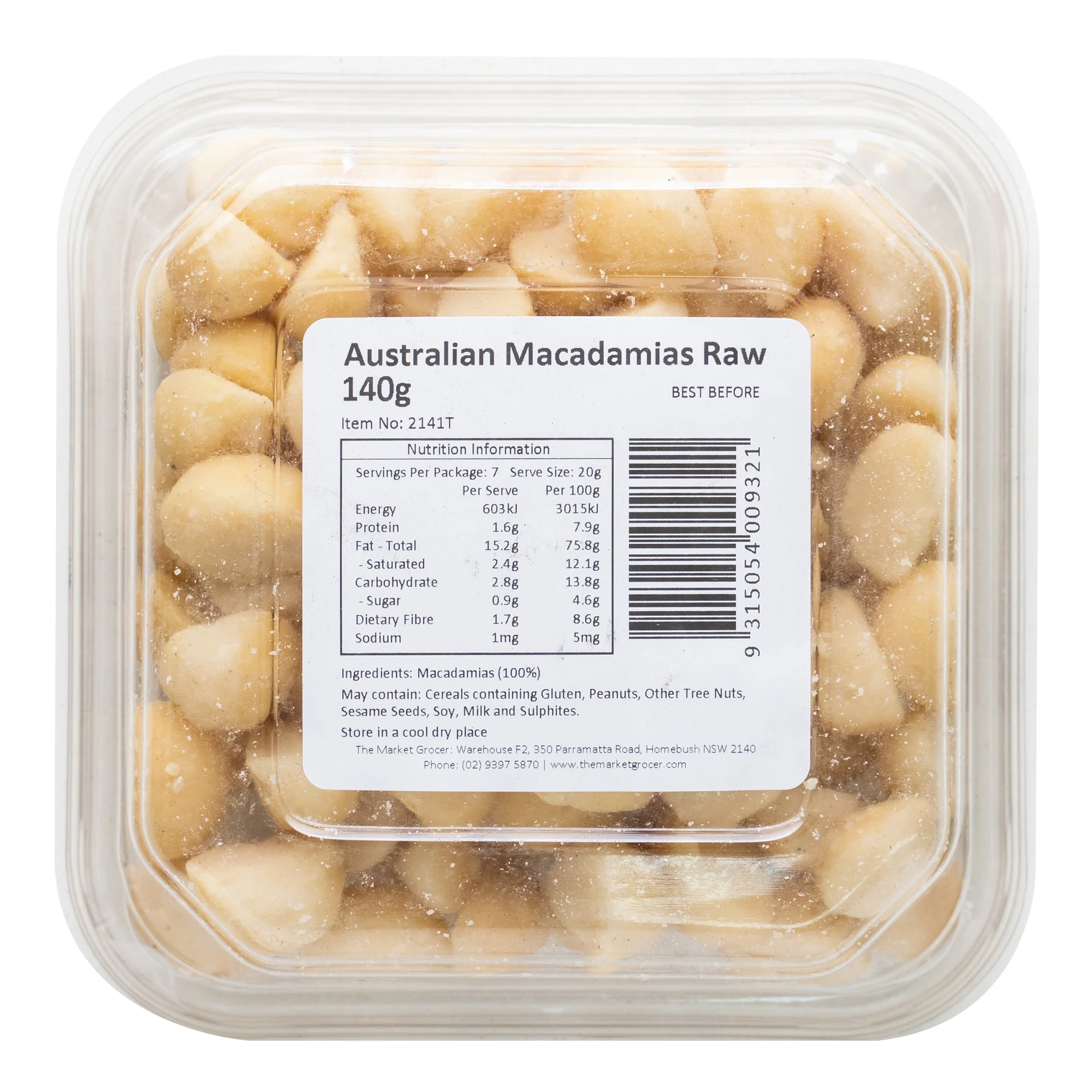 The Market Grocer Macadamia Raw 140g - Image 2