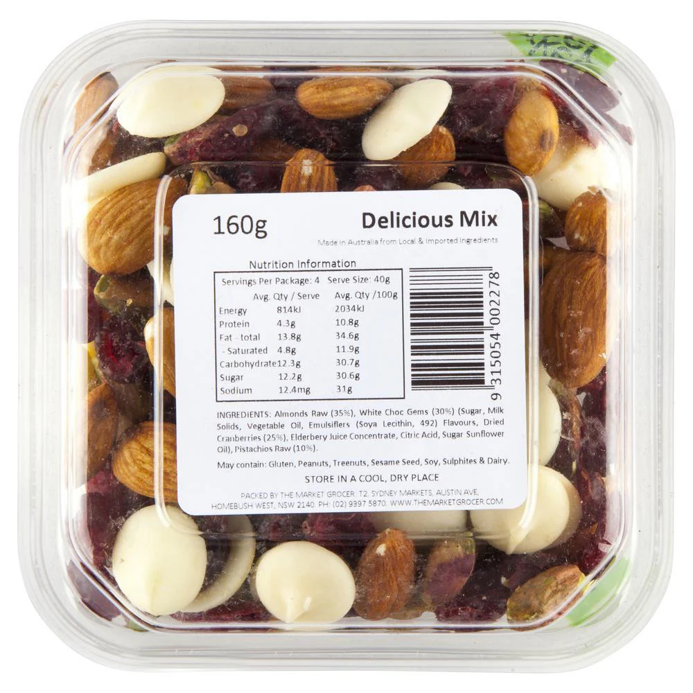 The Market Grocer Nuts Delicious Mix 160g - Image 2