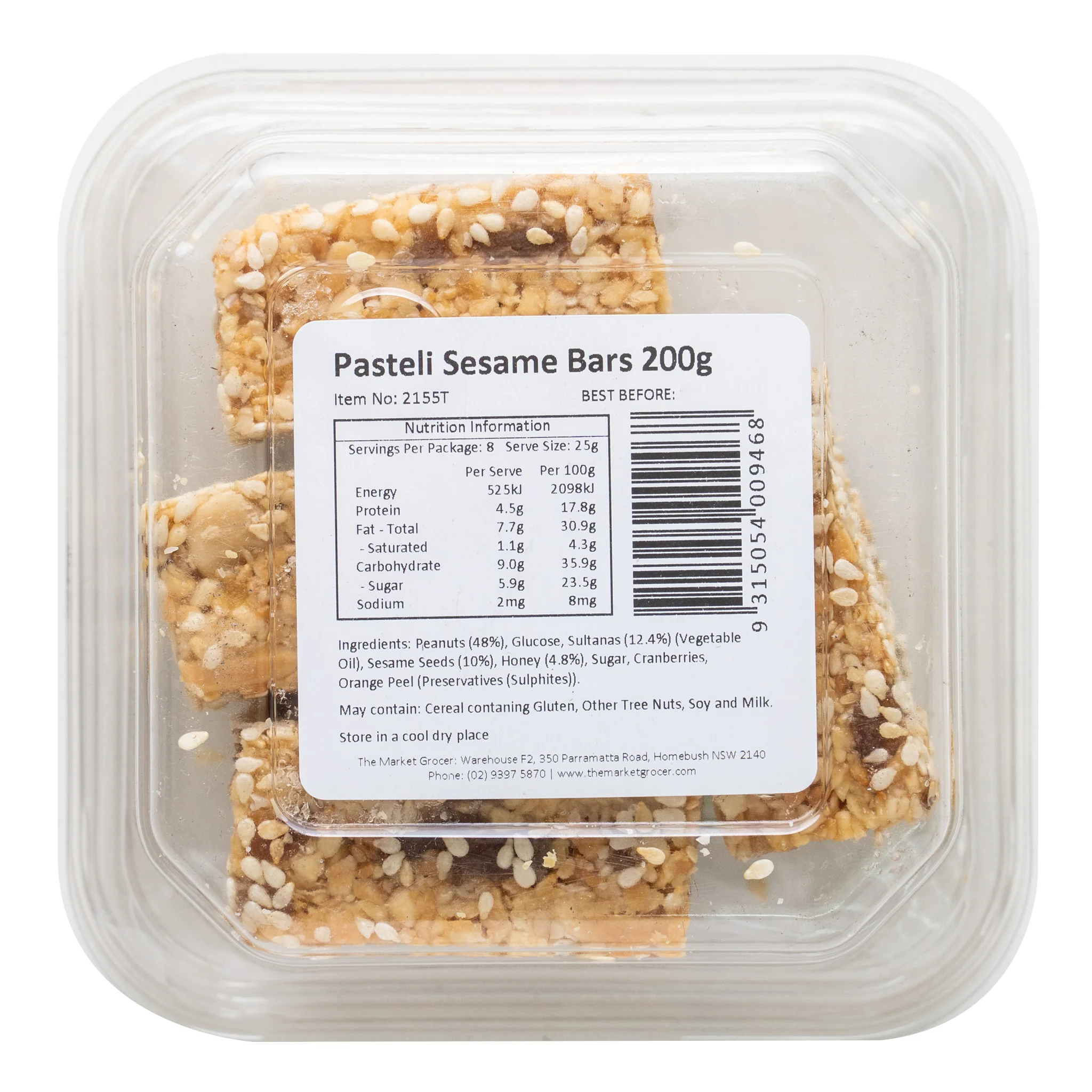 The Market Grocer Pasteli Sesame Bars 200g - Image 2