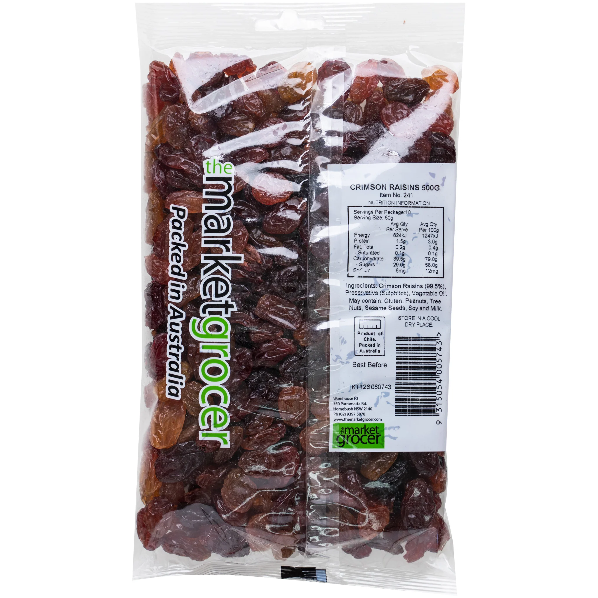 The Market Grocer Raisins Crimson 500g - Image 2