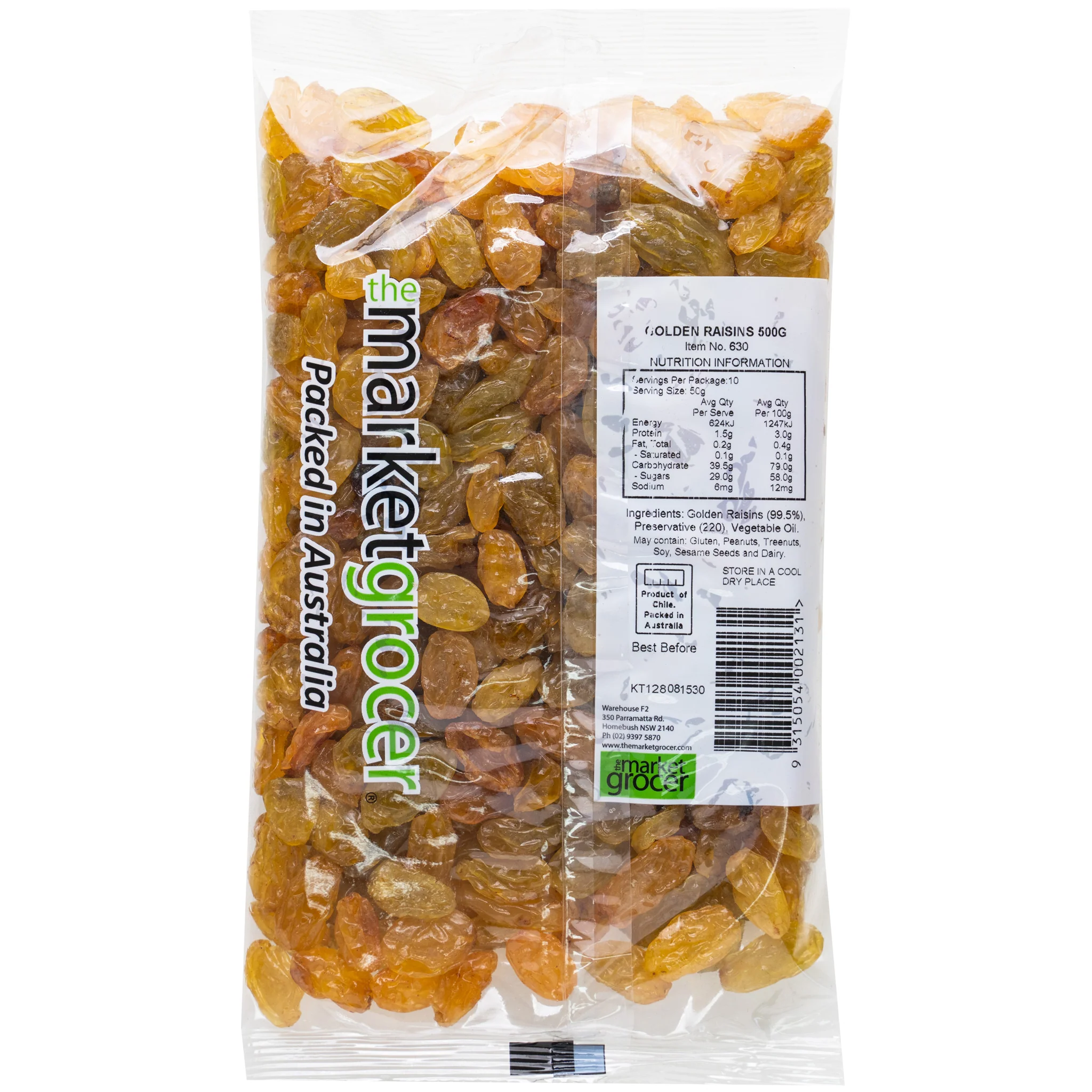 The Market Grocer Raisins Golden 500g - Image 2