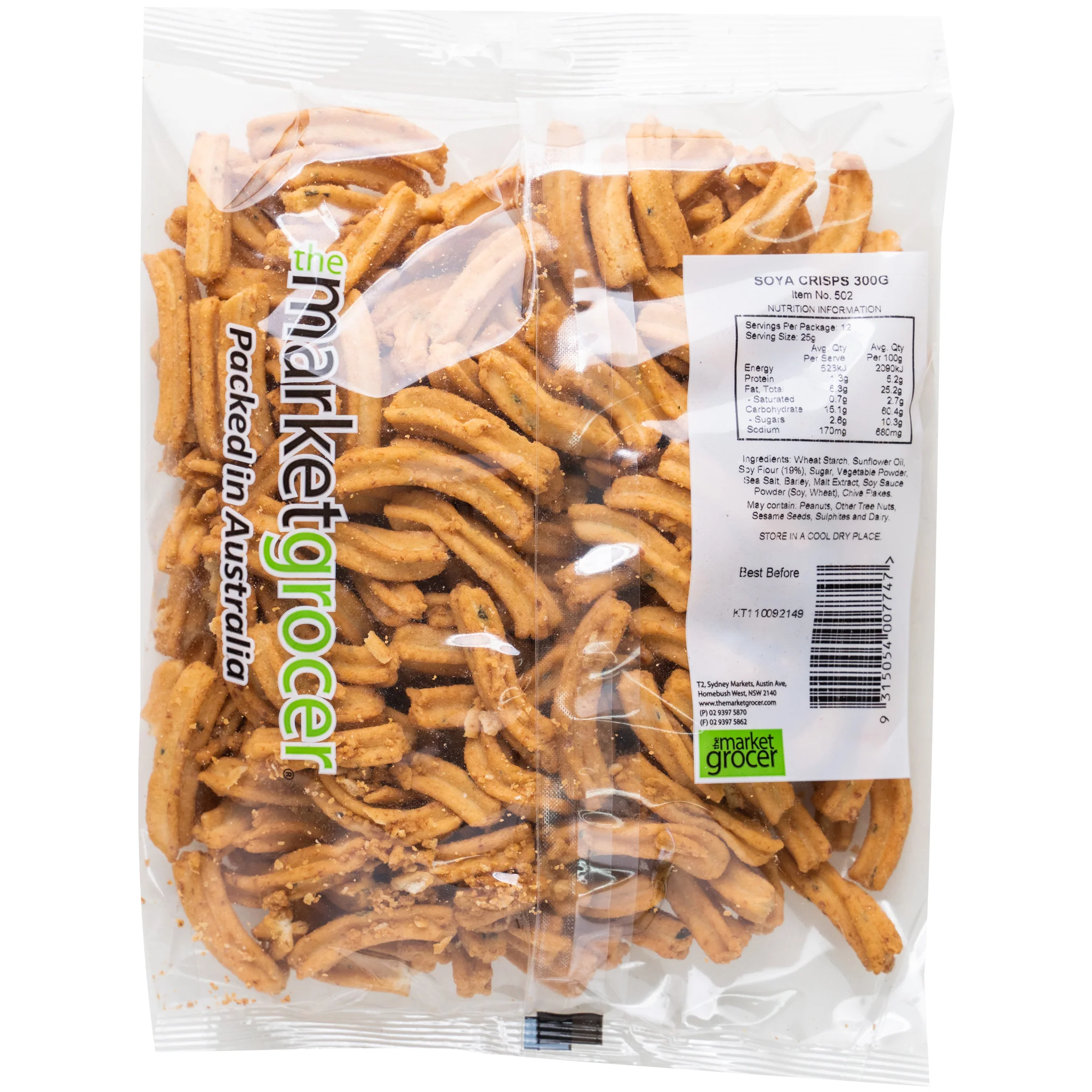 The Market Grocer Soya Crisps 300g - Image 2