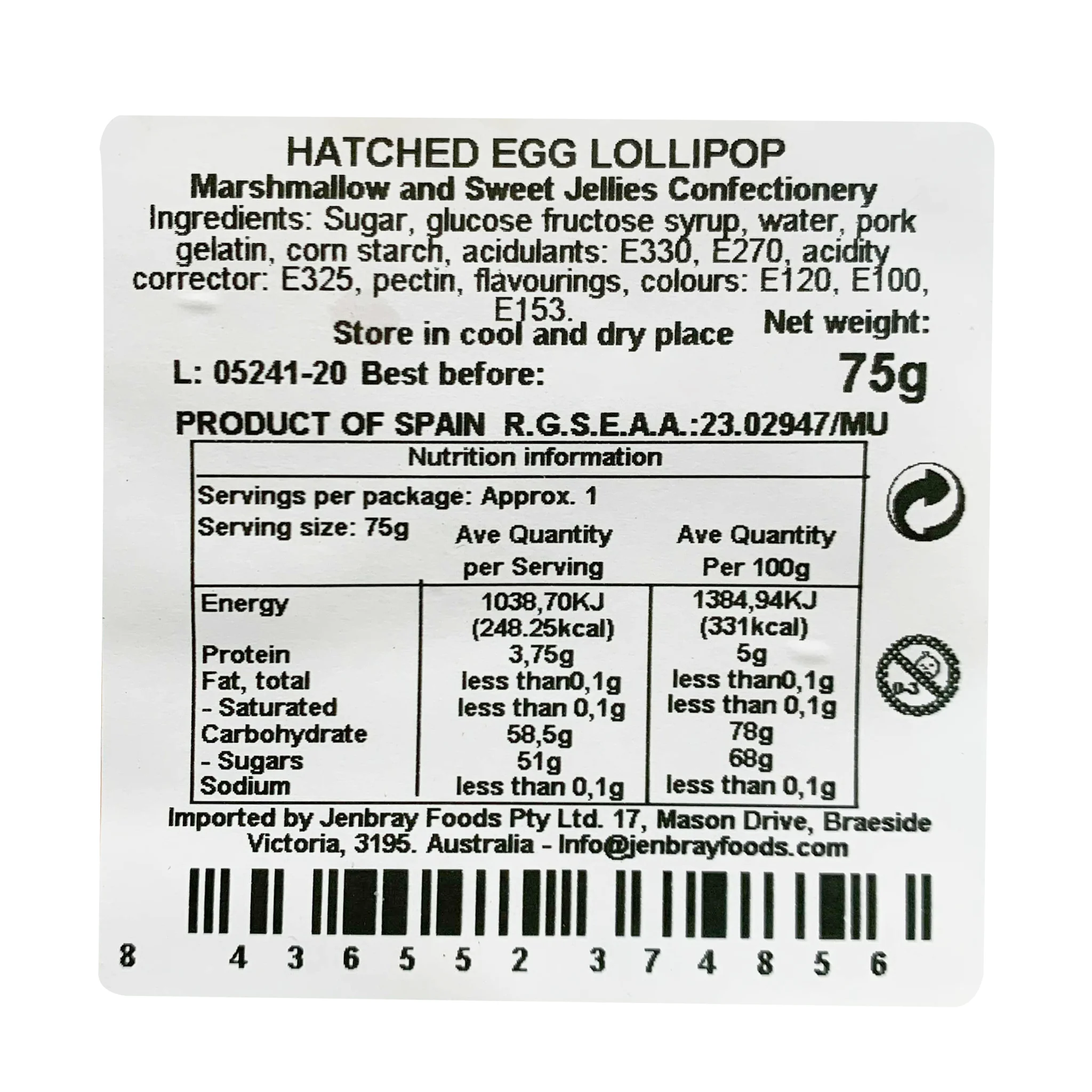 The Marshmallow Castle Hatched Egg Mallow Pop 75g - Image 2