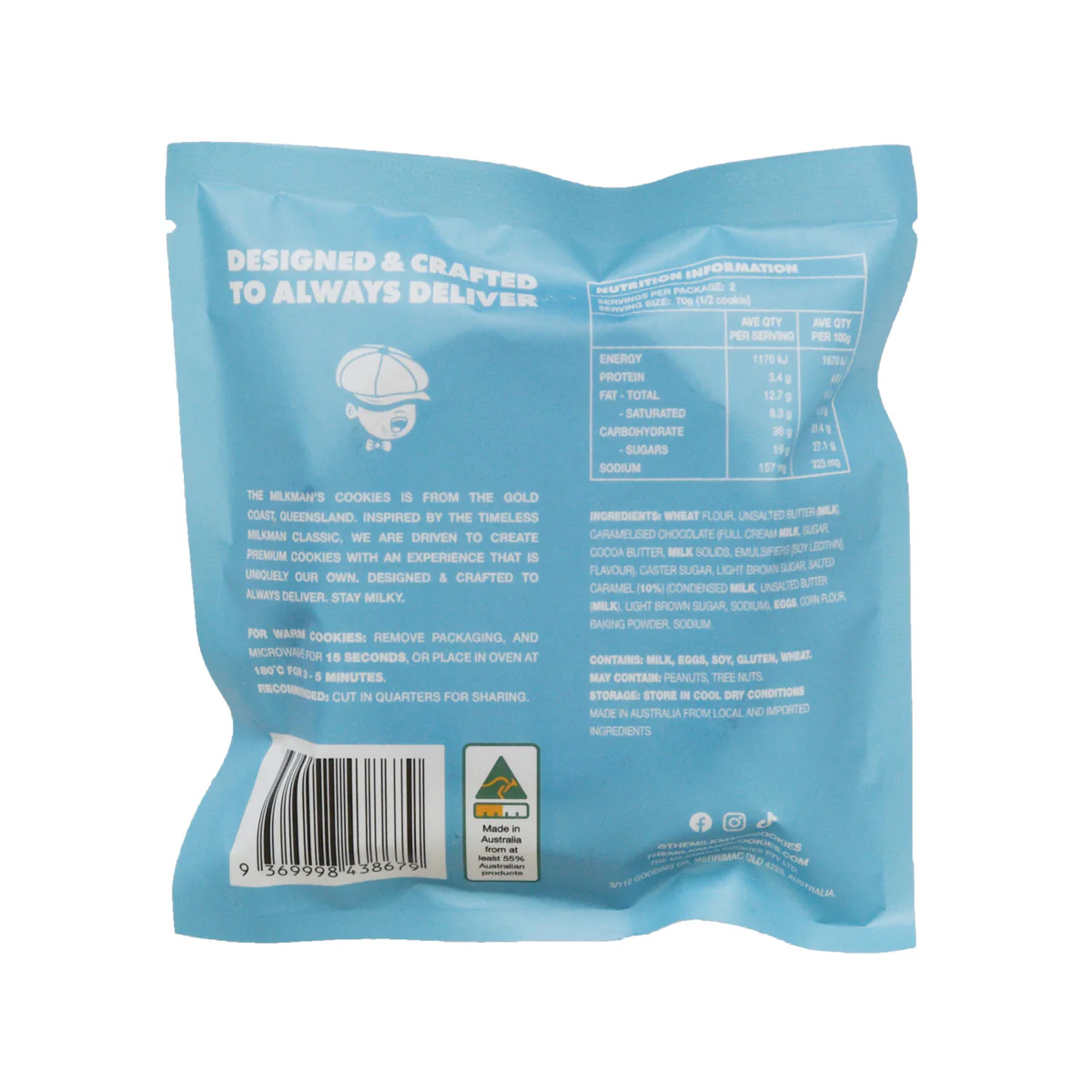 The Milkman's Cookies Salted Caramel 140g - Image 2