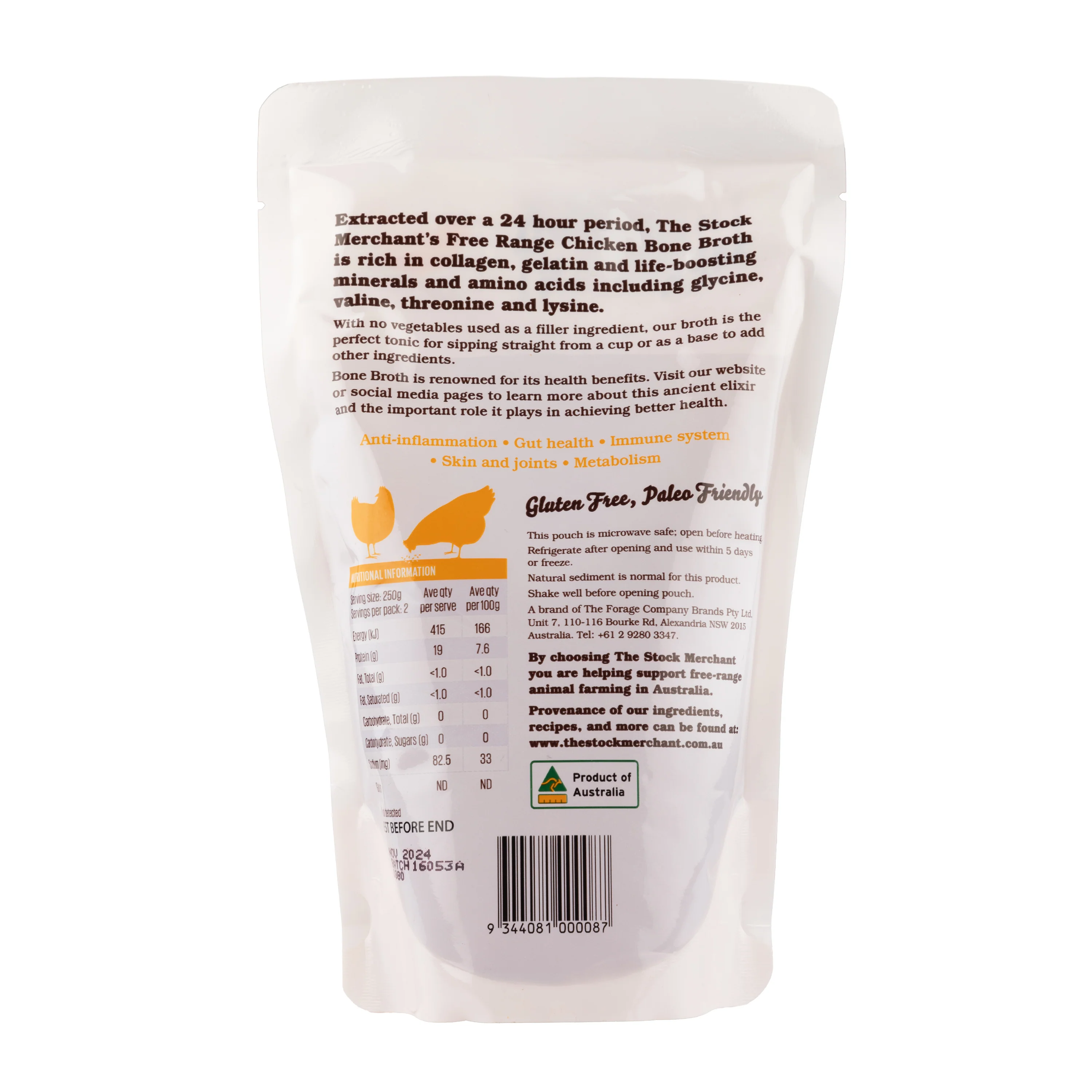 The Stock Merchant Free Range Chicken Bone Broth 500g - Image 2