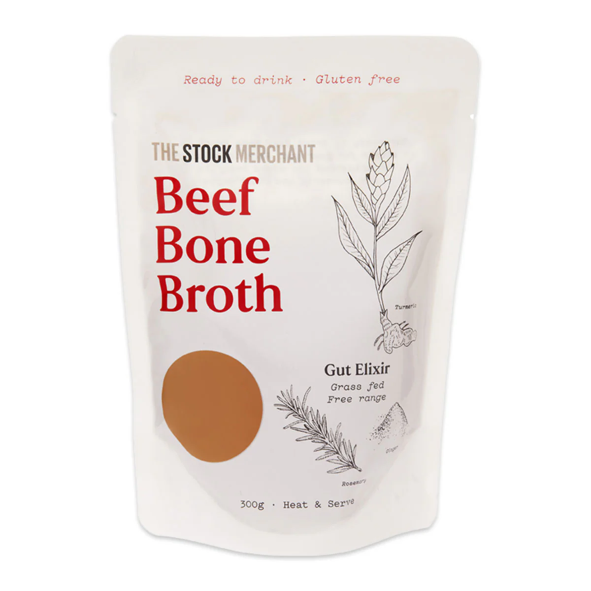 The Stock Merchant Ready to Drink Beef Bone Broth 300g