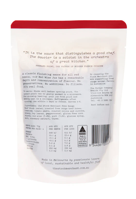The Stock Merchant Free Range Red Wine Jus 300g - Image 2