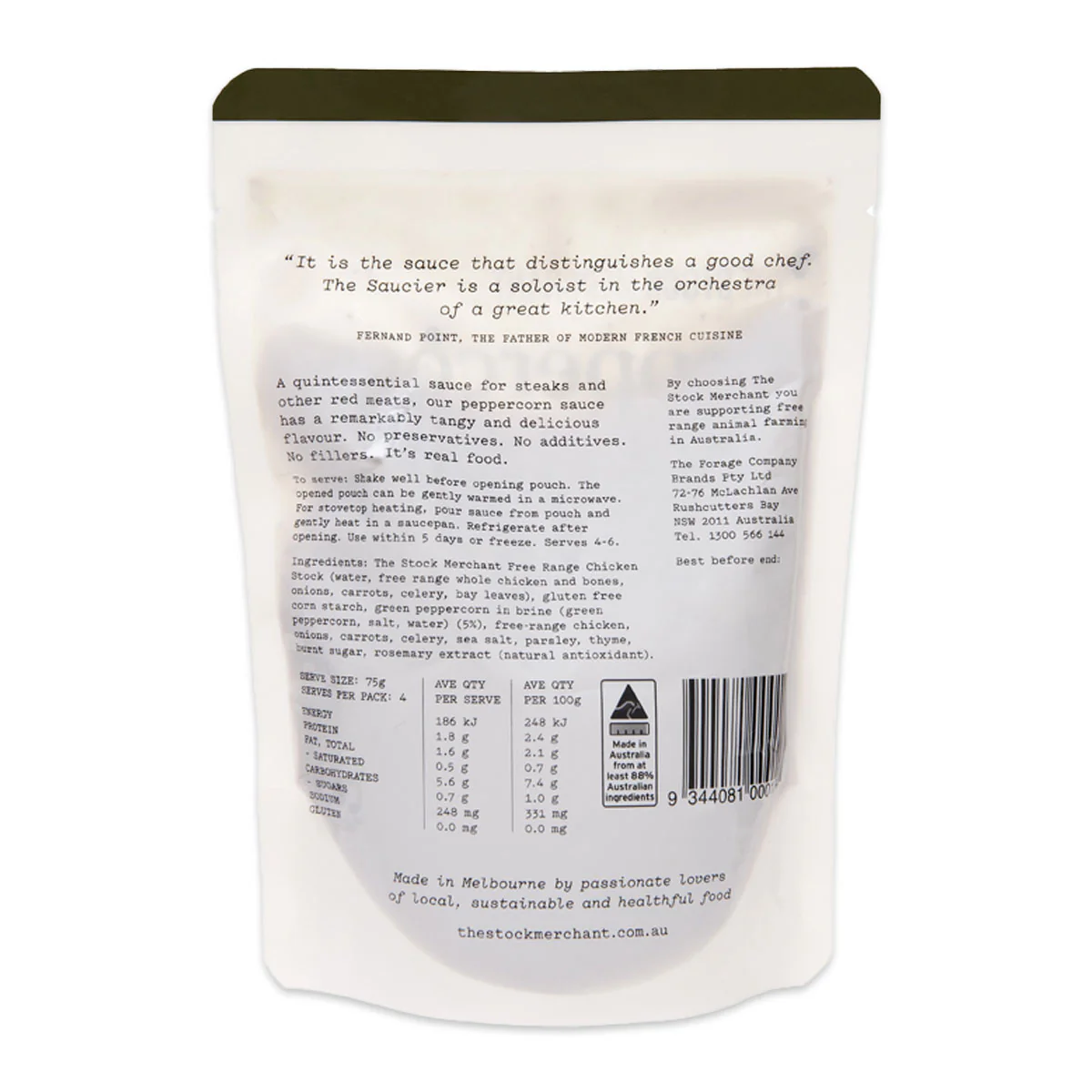The Stock Merchant Peppercorn Sauce 300g - Image 2