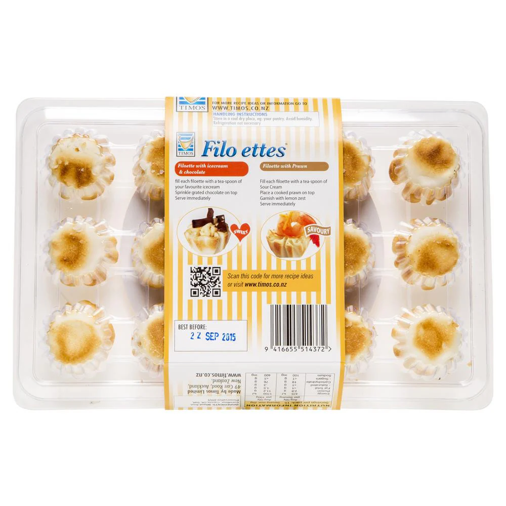 Timos Filo Ettes Filo Pastry Shells x15 30g - Image 2
