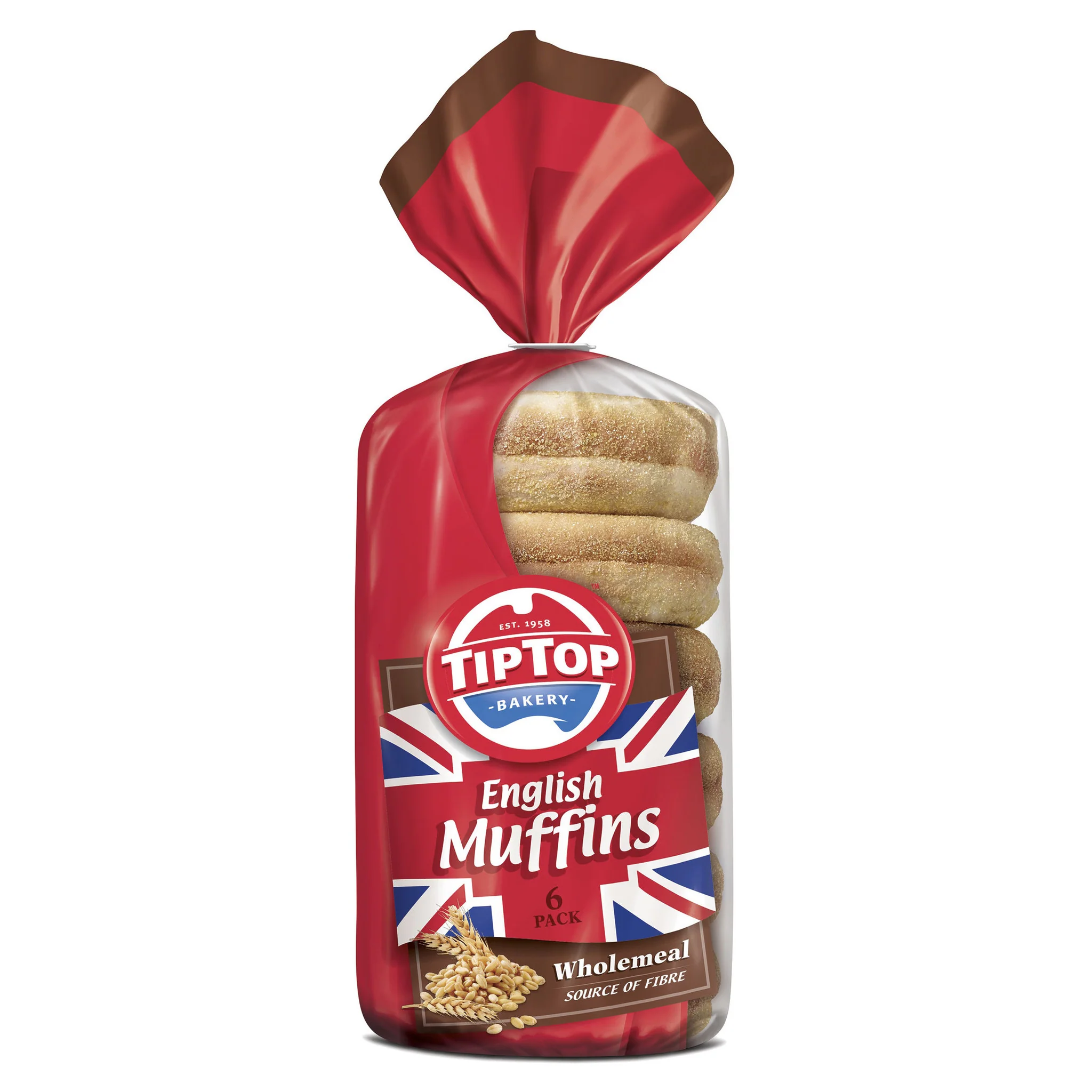 Tip Top English Muffins Wholemeal x6 400g