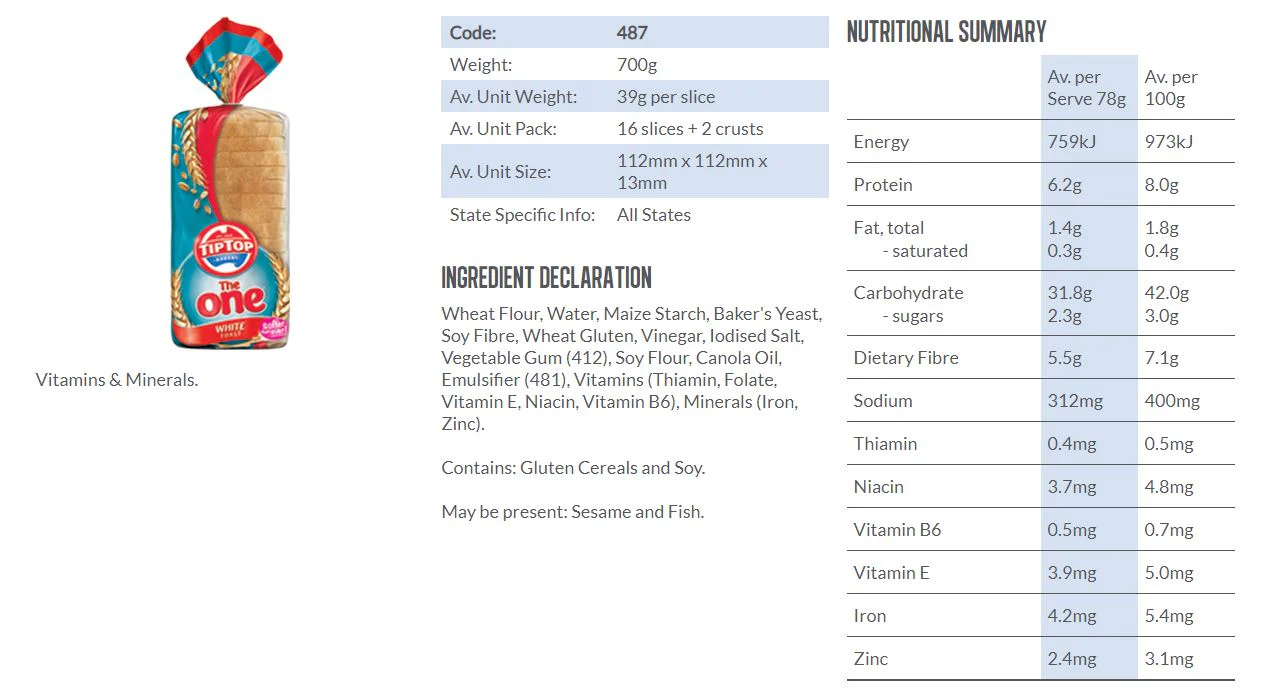 Tip Top The One White Toast 700g - Image 2