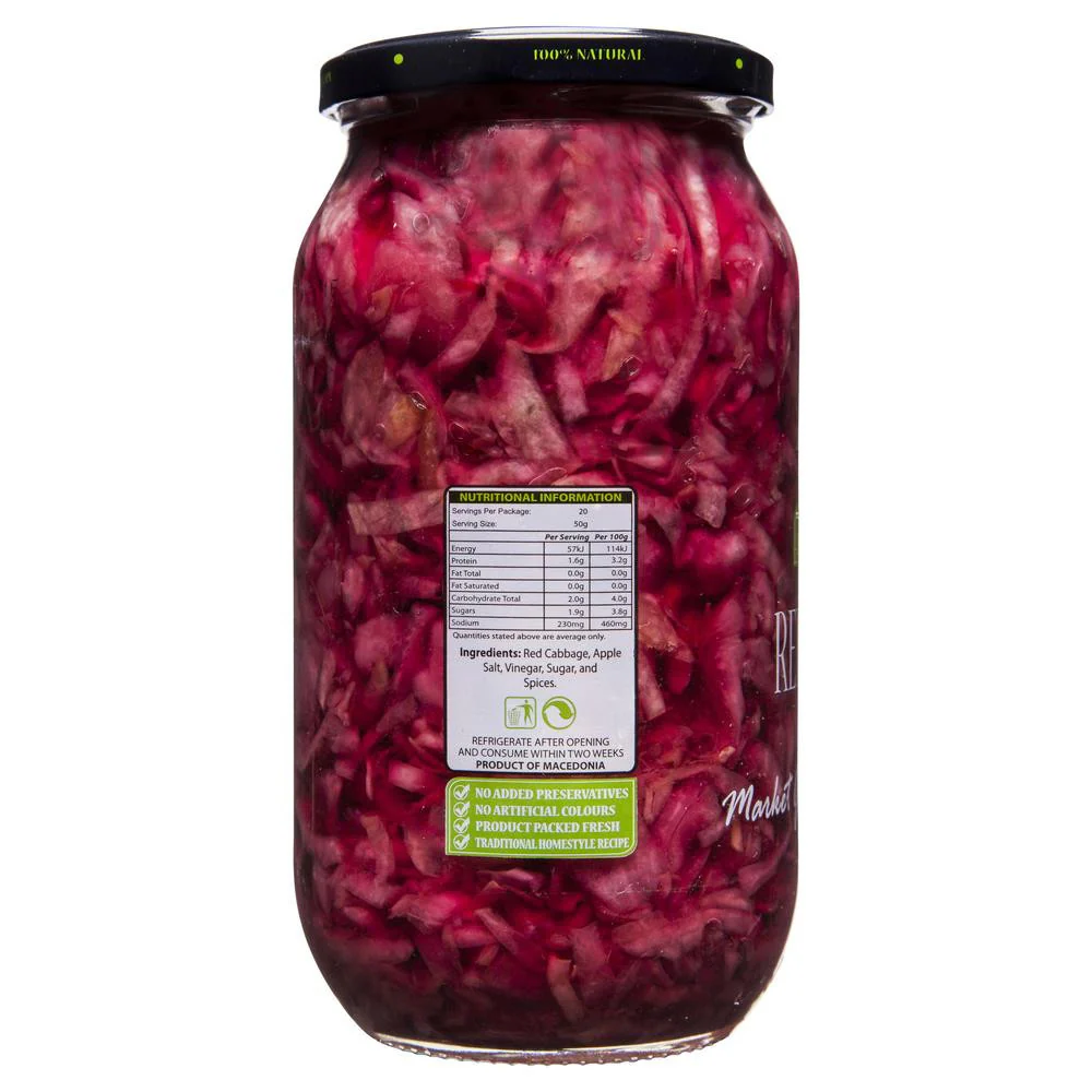 The Market Grocer Red Cabbage Jar 1kg - Image 2