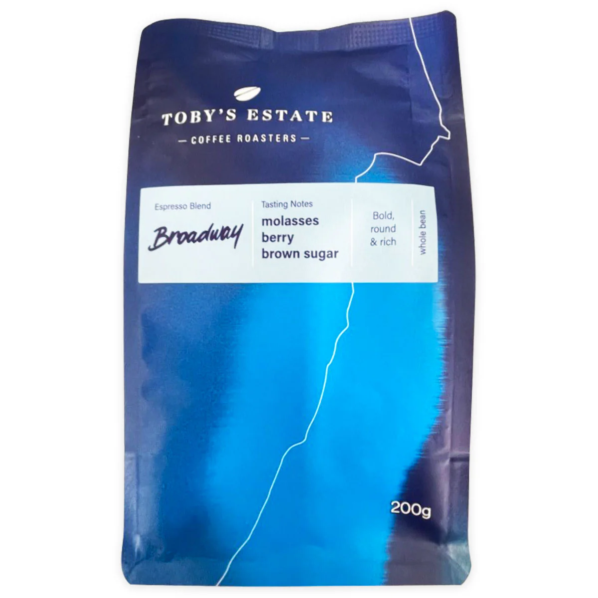 Toby's Estate Broadway Espresso Roast Coffee Beans 200g - Image 2