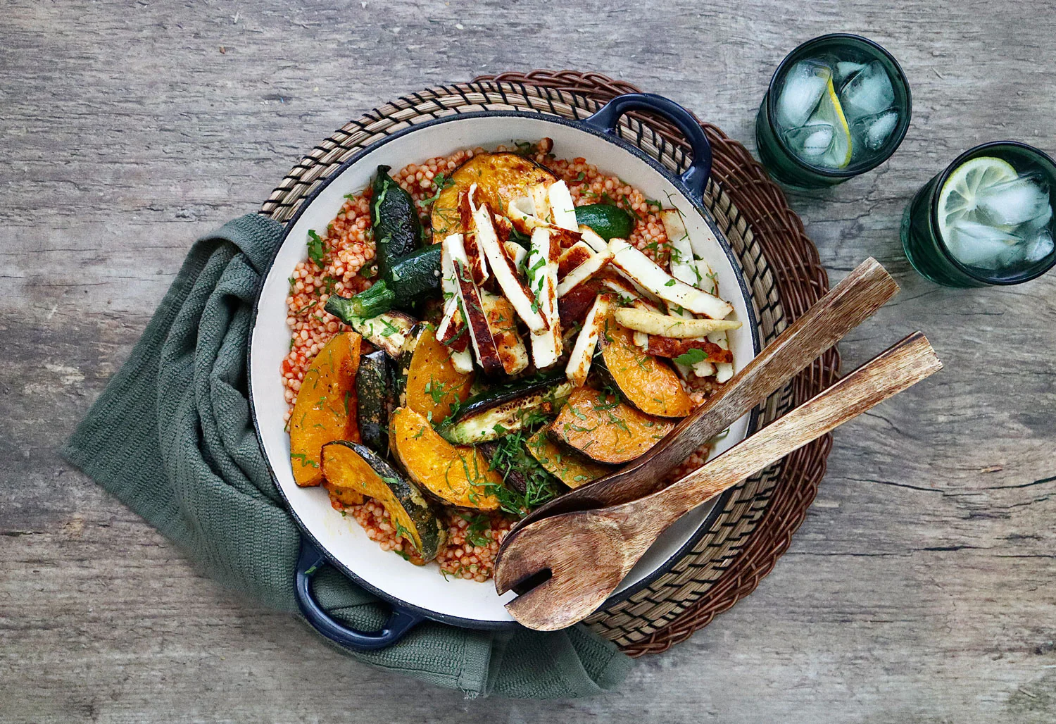Tomato Based Israeli Couscous - with Roasted Pumpkin and Halloumi - Image 2