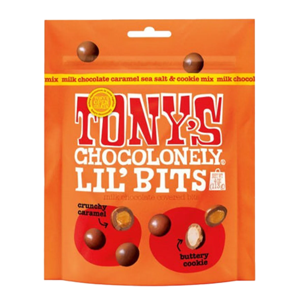Tony's Chocolonely Lil Bits Caramel Sea Salt & Cookie Mix 113g
