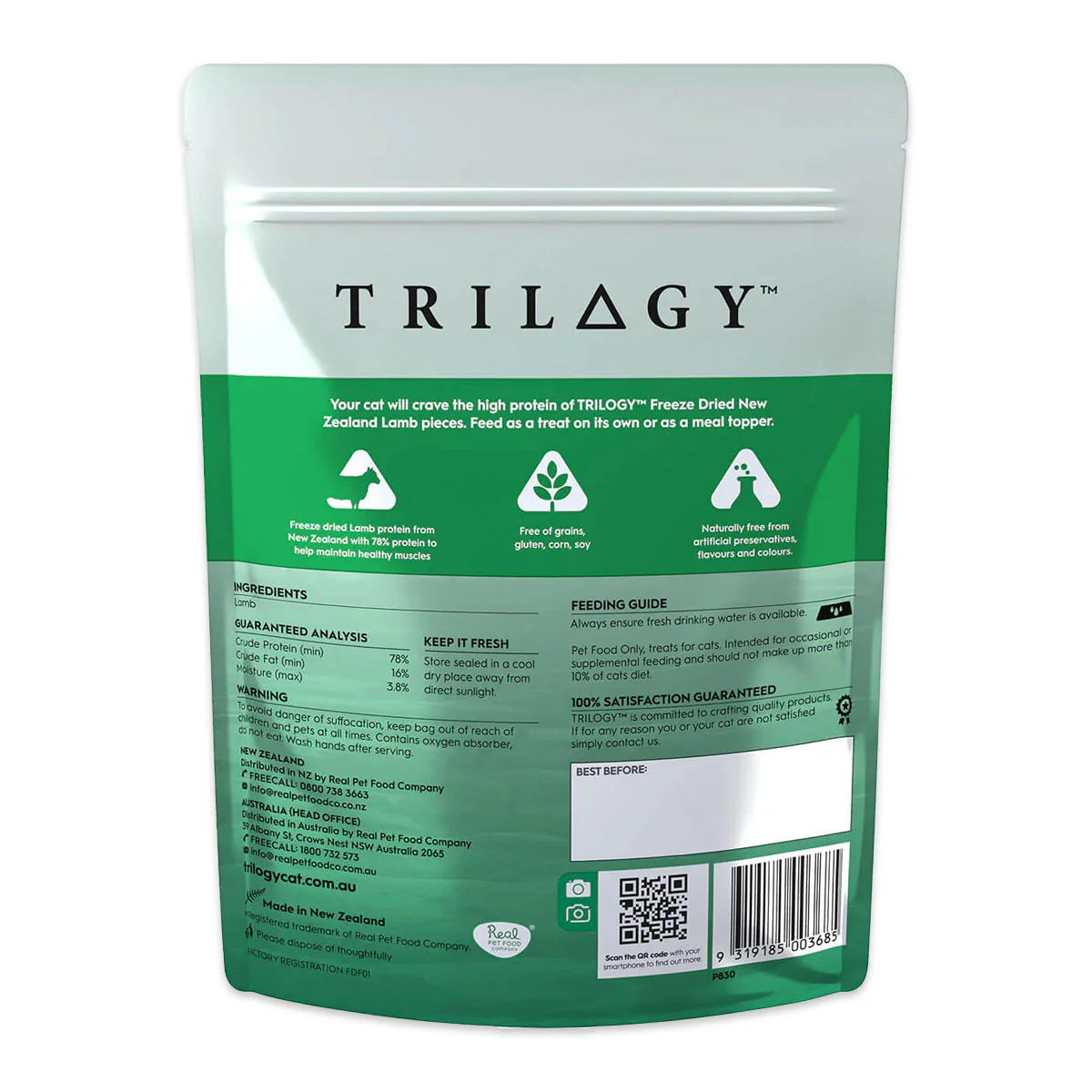 Trilogy Freeze Dried Lamb Cat Treat 50g - Image 2