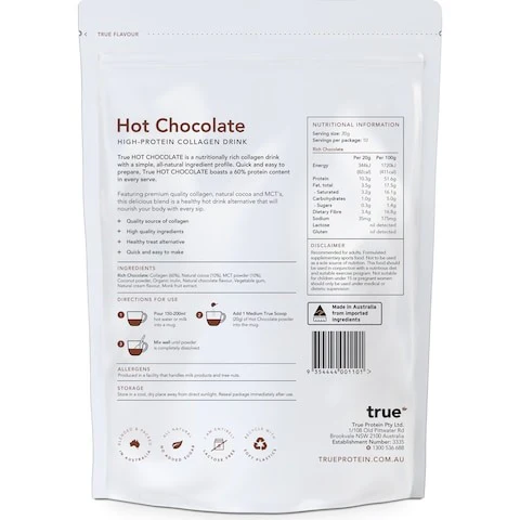 True Hot Chocolate Collagen Drink 200g - Image 2