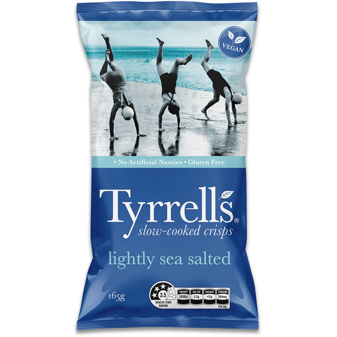 Tyrrells Slow-Cooked Crisps Lightly Sea Salted 165g
