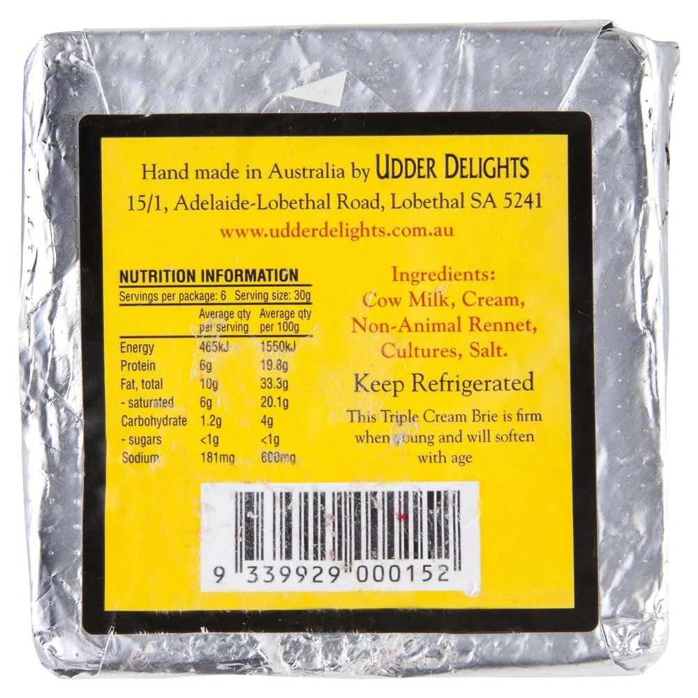 Adelaide Hills Triple Cream Brie Cheese 180g - Image 2