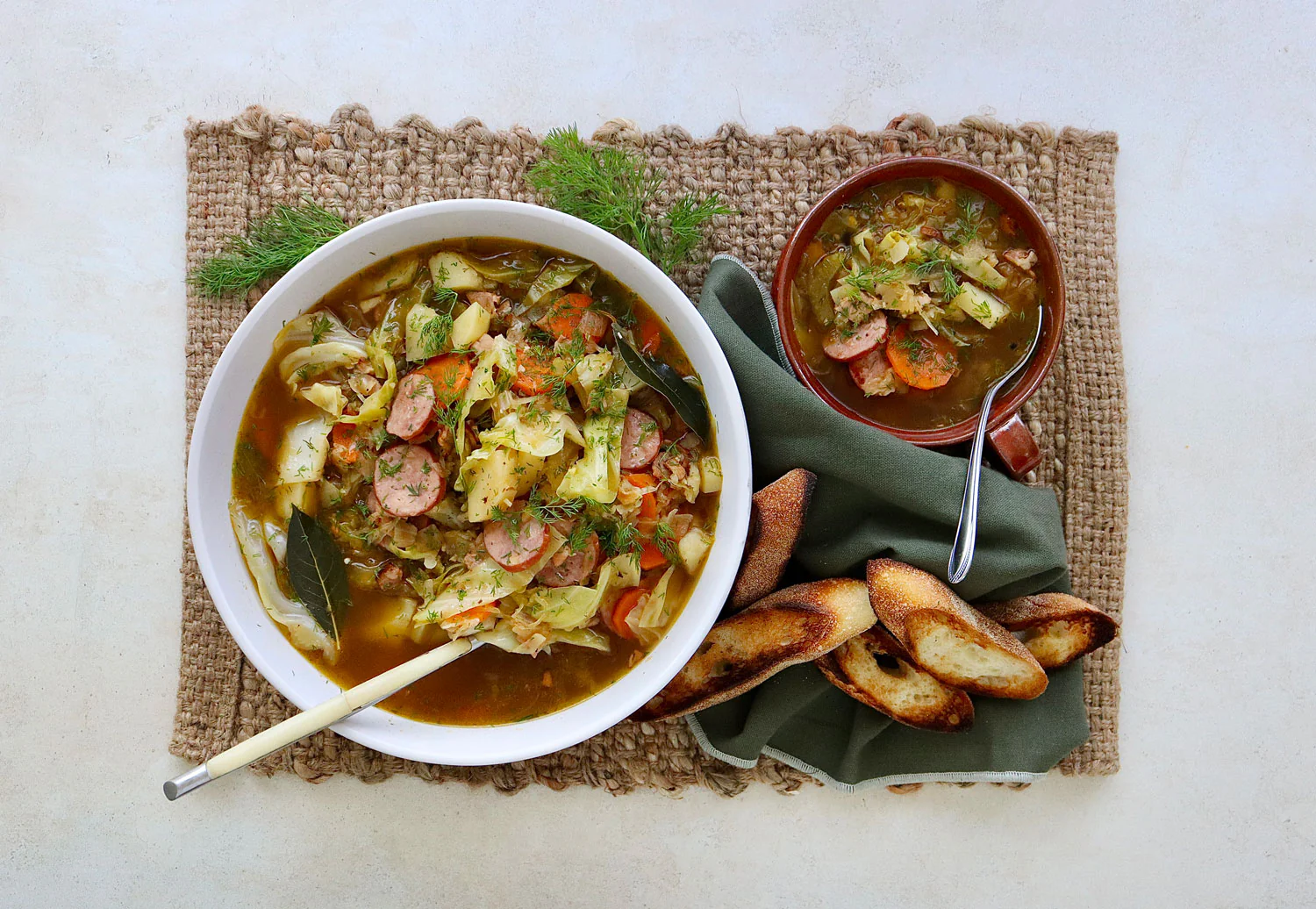 Ukrainian Cabbage and Smoked Sausage Soup - Kapusnyak - Image 2